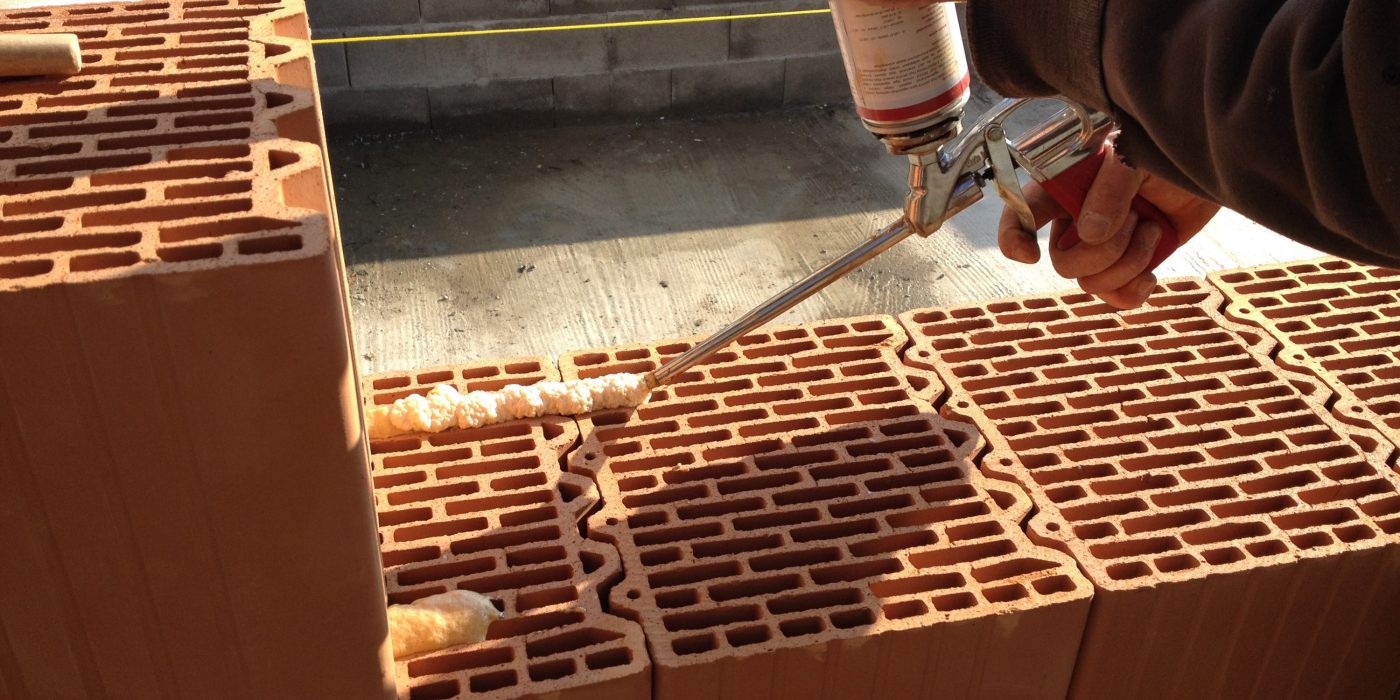 usage of dryfix foam over bricks