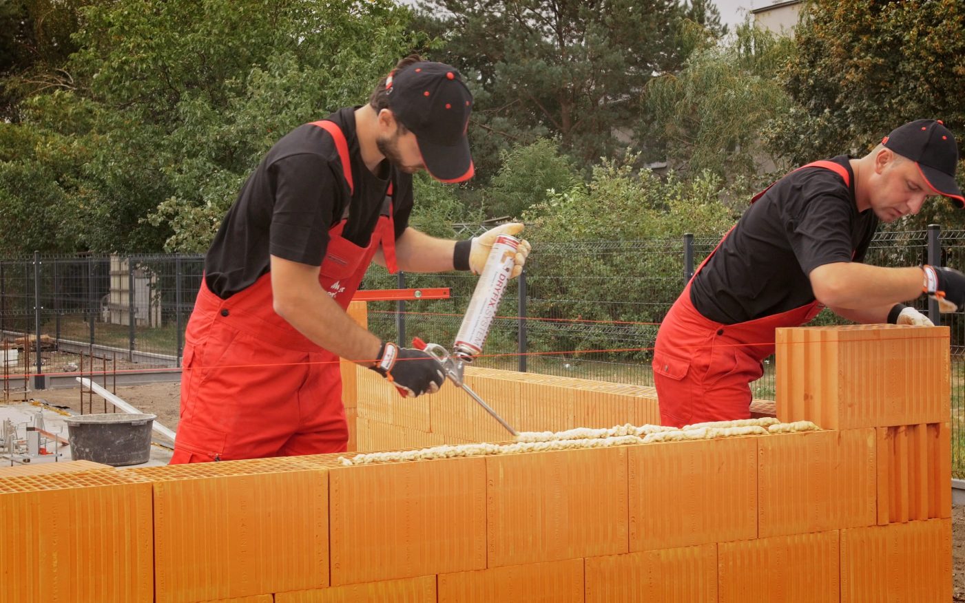 workers using dryfix foam