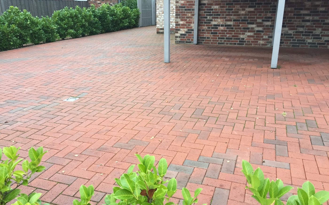paver, penter, paving stone, herringbone bandage, carport