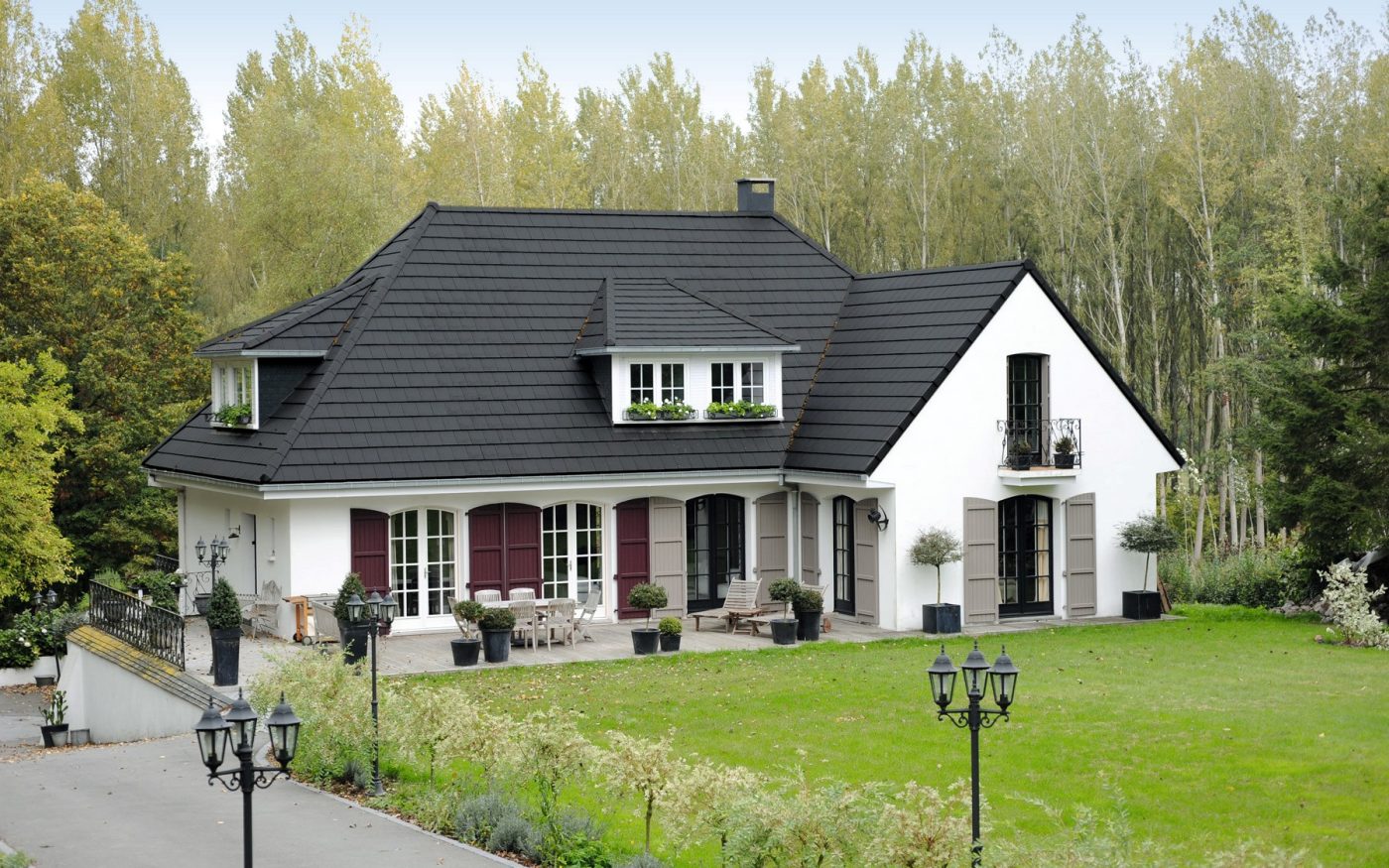 villa in forest