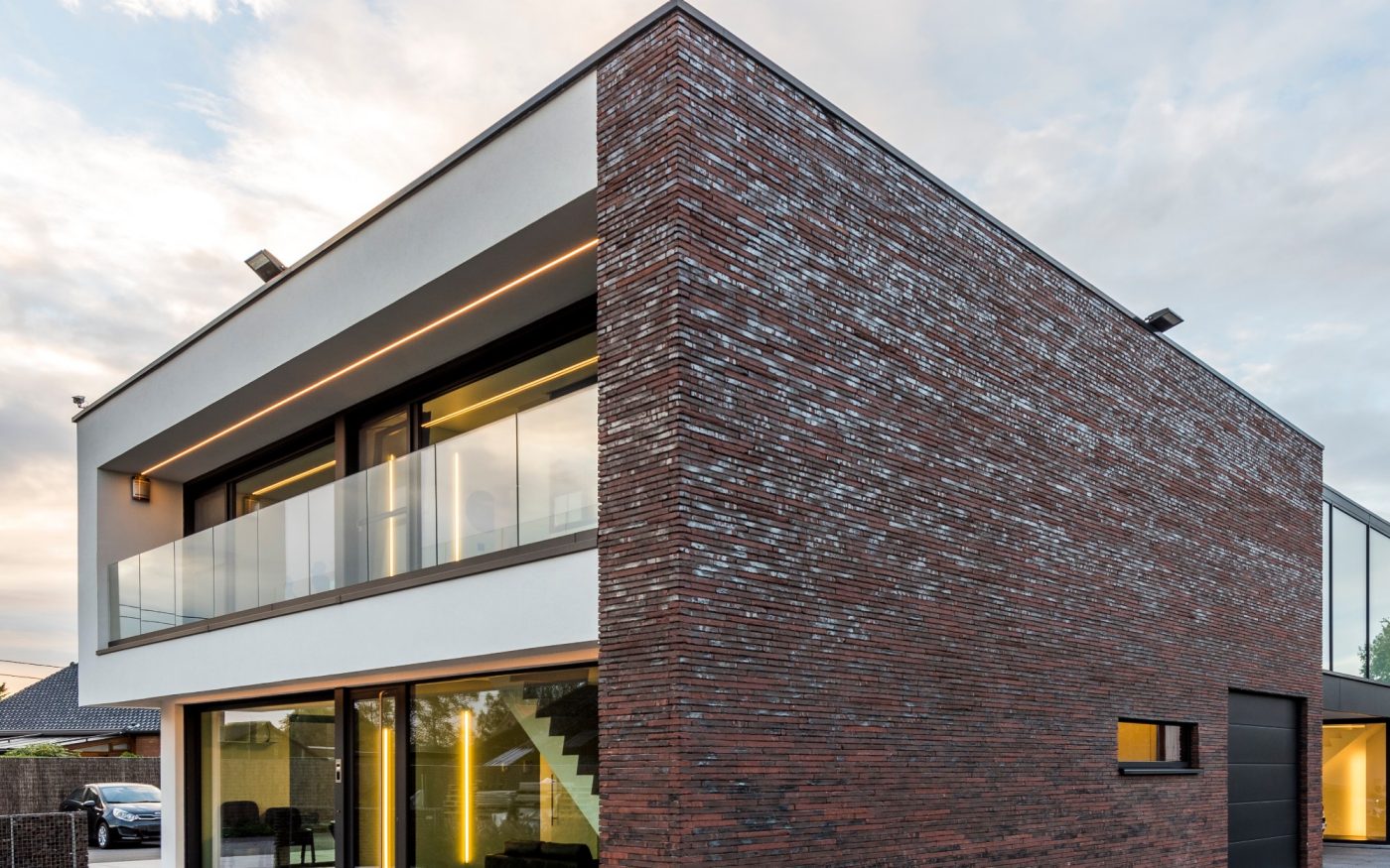 Reference photo: new construction office and single family in Adegem