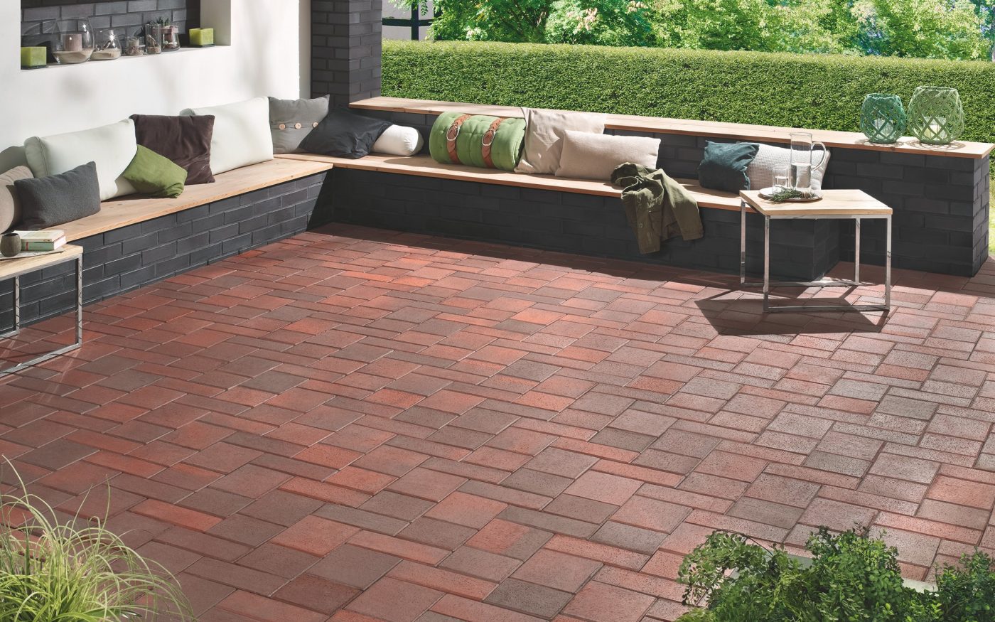 pavers, penter, paving stone, reddish-blue, formatmix, gardenlounge