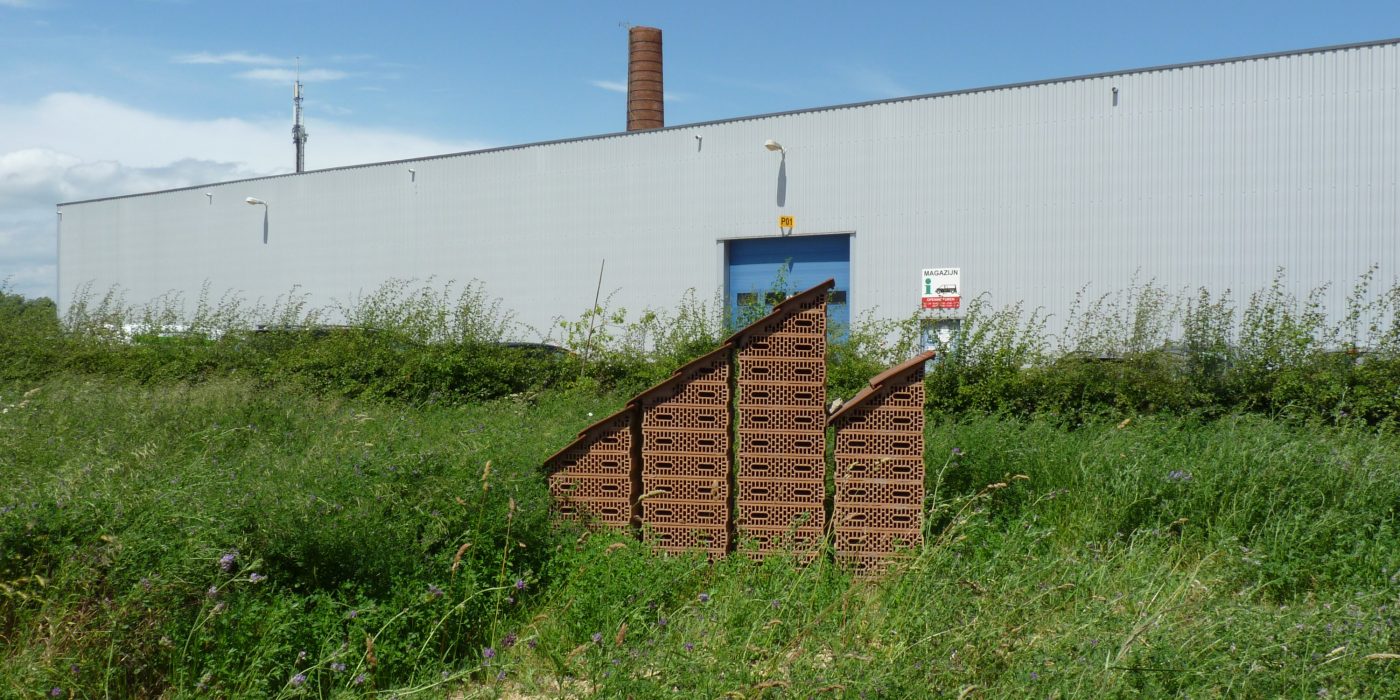 Insect hotel on the site in Rumst made with WBS bricks (WBS Belgium)