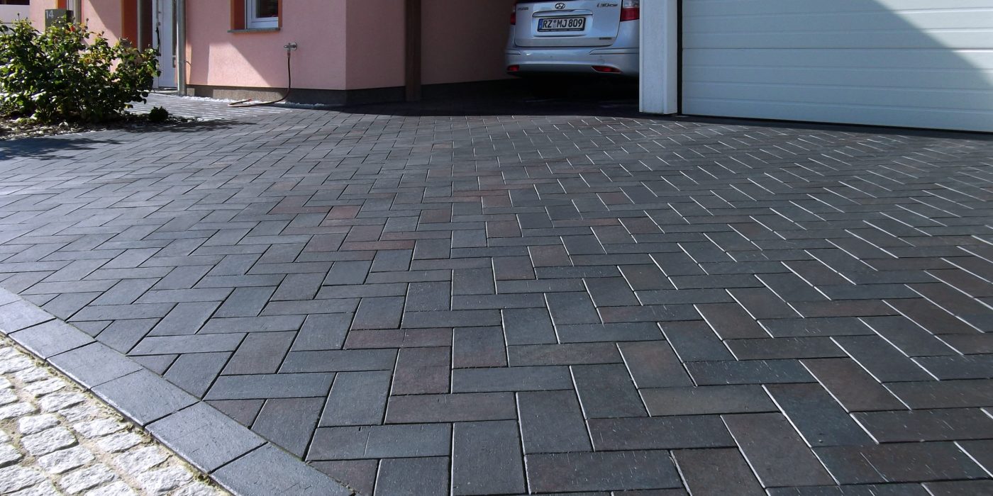 paver, penter, paving stone, garage, car, house, frontyard
